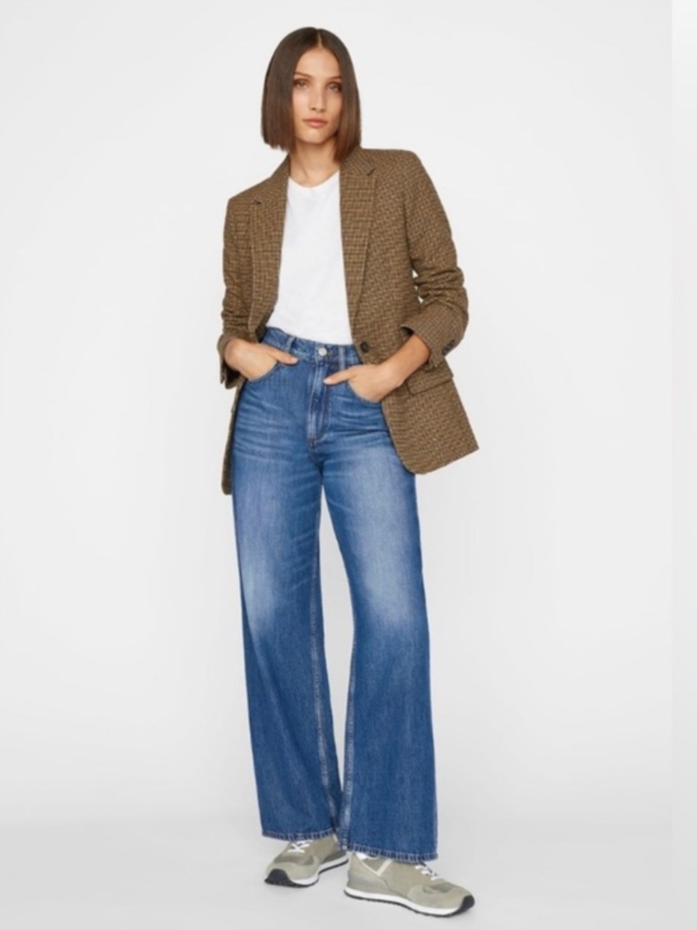 FRAME Denim Jeans Le High 'N' Tight Wide Leg in Foxgrove